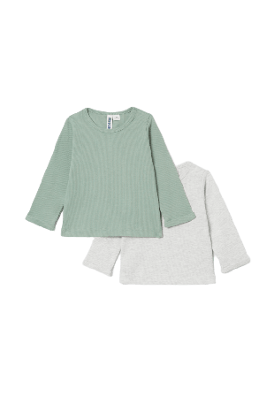 RIKIKI Ribbad tröja DEDE, 2-pack Bodies & set Grön 80