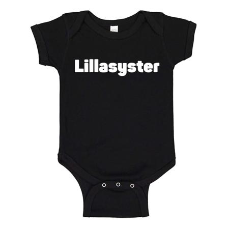 Lillesøster - Baby Body sort Svart - 18 månader