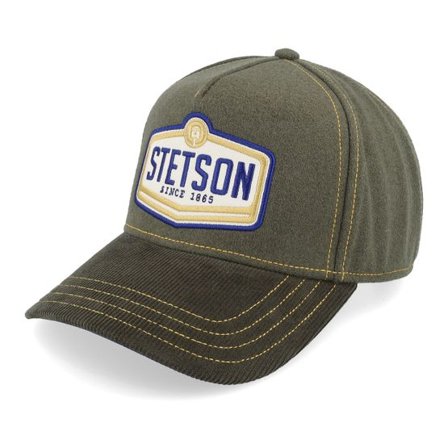 Stetson - Grön adjustable Keps - Wool Piston Olive A-Frame Adjustable @ Hatstore