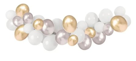 Ballongbue gull/sølv/hvit 3 m