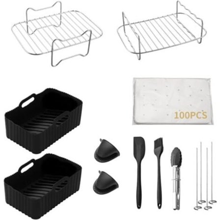 Tillämpligt Luftfritösställ Grillställ Rostfritt Stål Kök Ugn Matlagningsprylar Lufttillbehör