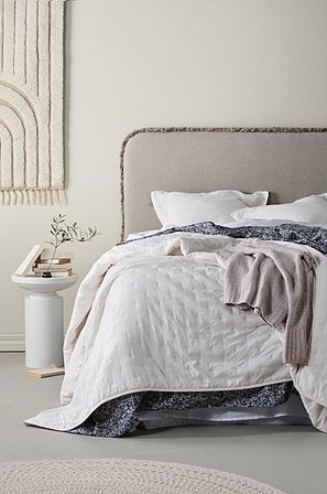 Jotex - Tagesdecke, Einzelbettgröße 150x250cm Offwhite - CALM - Kaufe Einzelbett bei Jotex