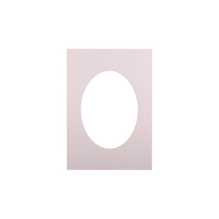 Passepartout 30x40, ljusgrå oval