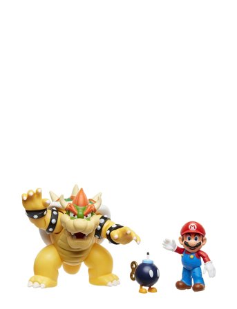JAKKS | Nintendo Mario Vs. Bowser Diorama Set (Wave 1) | ONE SIZE