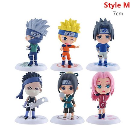 6 stk/sett Sjakk Naruto Sakura Action Figures Uchiha Gaara Kakashi Modell Pvc Anime Figurer Til Dekorasjon Samling Gave Leker db