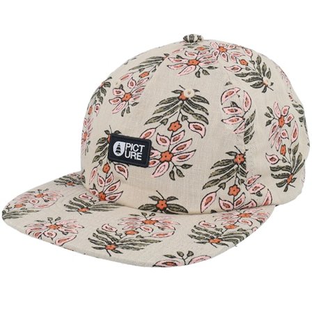 Picture - Beige snapback Casquette - Baogi Printed Cap B Pistil Print Strapback @ Hatstore