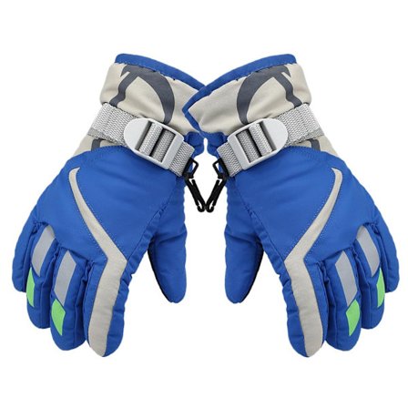 Børneskihandsker Vinter Varme Foret Sne Vindtætte og Vandtætte Justerbare Handsker til Piger, Drenge, Børn 7-11 År Gamle