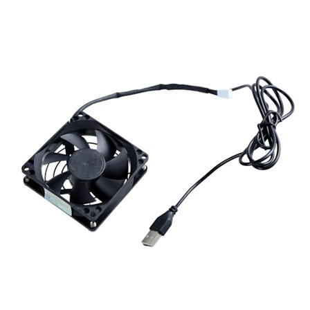 80mm USB-skapvifter med termostatkontroll for effektiv kjøling av elektronikk og apparater