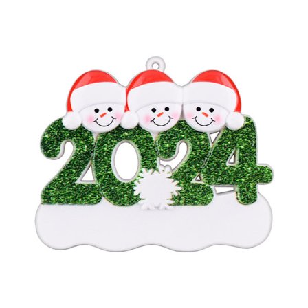 2024 Personlige Juleornamenter Tilpassede Juletreornamenter med Familieperson 2 Navn Ornamenter til Jul