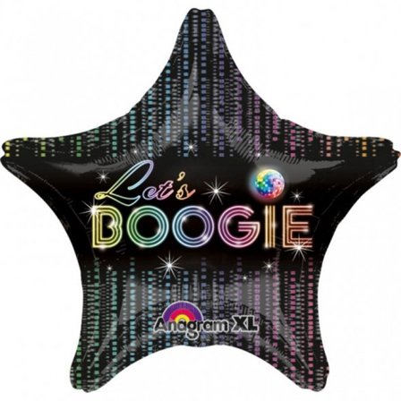 Heliumballong disco - stjärnformad let's boogie - Disco Dekoration - Kalaslagret.se