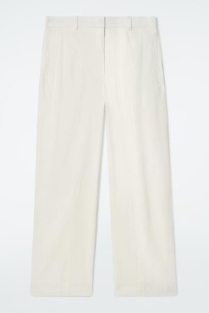 COS Women's Tailored Linen Trousers in Beige