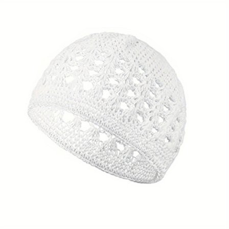 Enkel Farge Håndlaget Heklet Lue For Kvinner Menn Vinter Hold Varm Strikkeluer