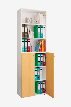 VCM - Vcm Kontorskab Lona 2Xl hængslede døre + hylde - Flerfarvet - Skabe - Fra Homeroom