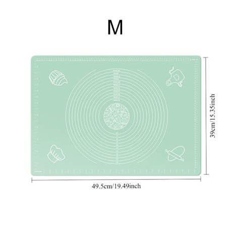 Denne ekstra tykke silikone bagemåtte er perfekt til dej og pizza