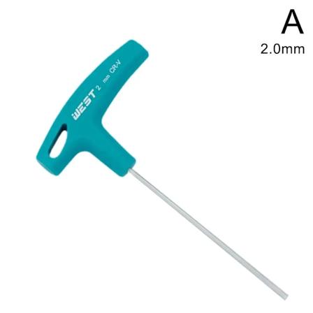 T-Formet Hex Nøgle Allen Nøglesæt Med Gummibelagt Håndtag 2-10mm Hexagon Nøgleværktøjer Til Cykel, Motorcykel, Bilreparationer 2mm