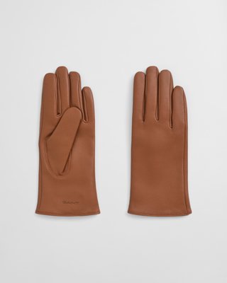 GANT - Kasjmirfôrede skinnhansker til dame til dame cognac