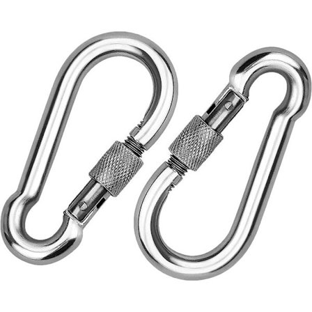 Delar 304 Rostfritt Stål Karbinhake, Rostfri Skruvkarbinhake, Rostfri Karbinhake, för Upphängning av Rep, Kedjor, Bälten, Kablar