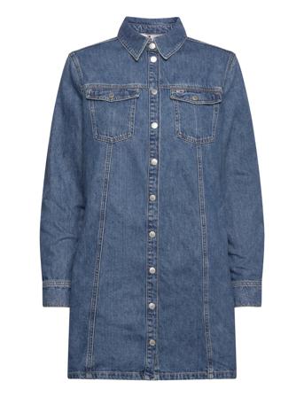 Aline Ls Dress Ah5032 Ext Dresses Shirt Dresses Blue Tommy Jeans
