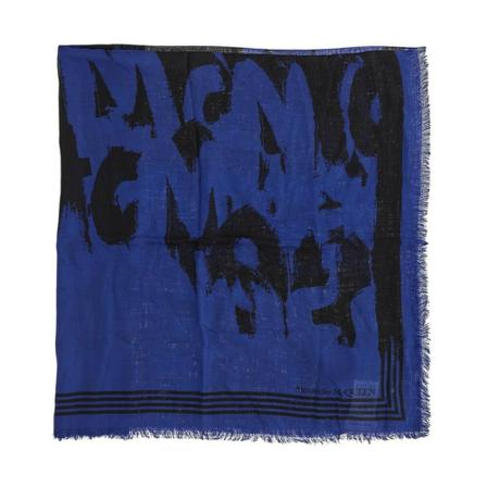 Alexander McQueen, Scarves Blauw, Dames, Maat:ONE Size