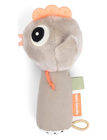 Done by Deer Sensory Rattle Tiny Farm Sand - Beige - 14XØ 6CM