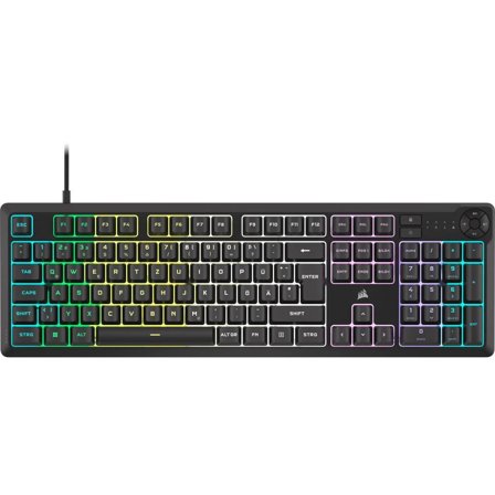 Corsair K55 CORE RGB - tastatur - QWERTY - Nordisk - svart Inn-enhet