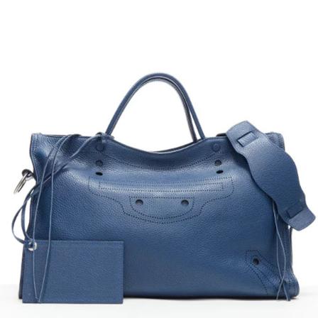 Balenciaga Vintage Pre-owned HandTas , Blauw , Dames , Maat: ONE Size Vintage Tassen