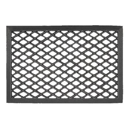 Rektangulært dørmatte i gummi rhombus M - Sort - L 59,5 x l 39,5 cm