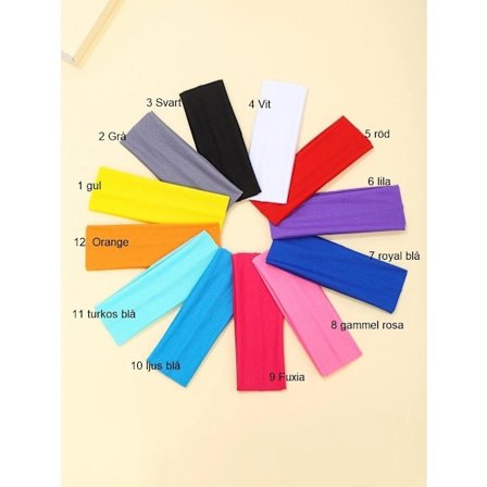 1 Handsydd Stretch Hårband i polyester C:a 7 x 20 cm. nr 8 Gammel rosa