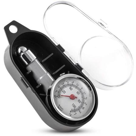10-100PSI rengaspainemittari, tarkka sinkkiseoksesta valmistettu mekaaninen ilmapainemittari moottoripyörille, autoille ja katumaastureille