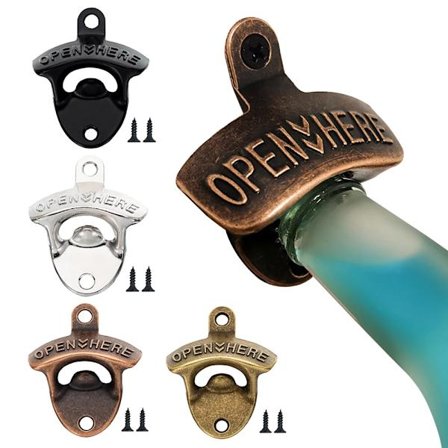 Kitchen Bottle Opener Vintage Retro Alloy Wall Mounted with Screws Party Available Wine Beer Bar Gadgets Kitchen Accessories