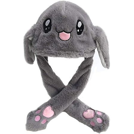 Plysdyrdyreørehat til piger Legetøj Fødselsdagsgave med bevægelige ører, der trykker på dyrehatten