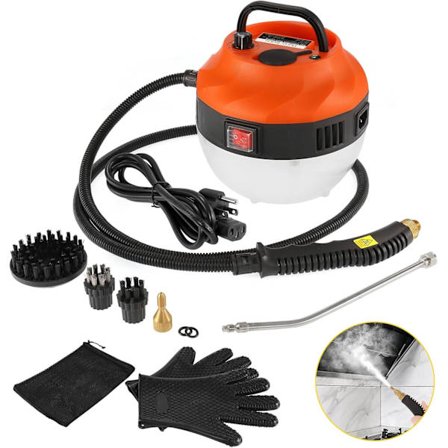 Handhållen ångrengörare 2500W ångrengörare för rengöring Bärbar högtryckstvätt 1,4L stor vattentank Elektrisk ångrengörare Cl