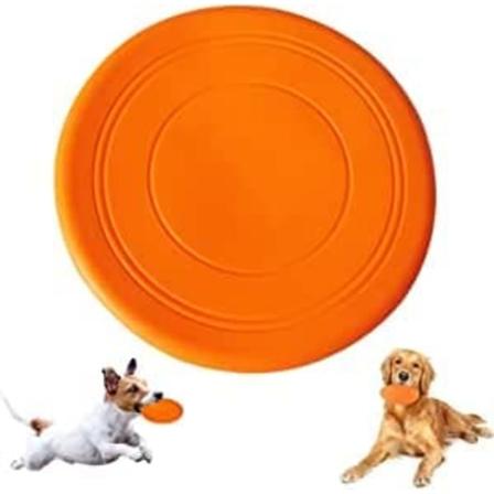 Hundefrisbee, gummifrisbee, hundefrisbee legetøj, kæledyrsfrisbee, hundefrisbee til udendørs interaktiv underholdning og træning, 1 stk. (orange)