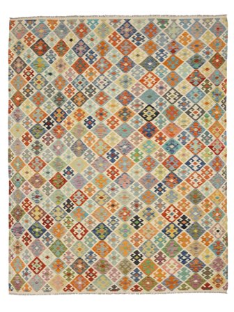 Kelim Afghan Old Stil Teppich 308X384 Großer Wolle, Afghanistan