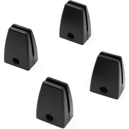 4 stk. Heavy Duty Aluminium Legger Kontortilbehør Slitesterk og Anti-deformasjon Møbeltilbehør, Svart, 42*29*58mm