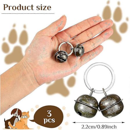 Sæt med ekstra høje katte- og hundeklokker, dyresporingsklokker, hundeklokker til halsbånd, dyr