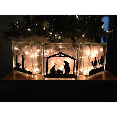 Nativity Decal Sticker New Year Vintage Christmas gift for friends , three wise men Shepherds Christmas Christian Glass Decals