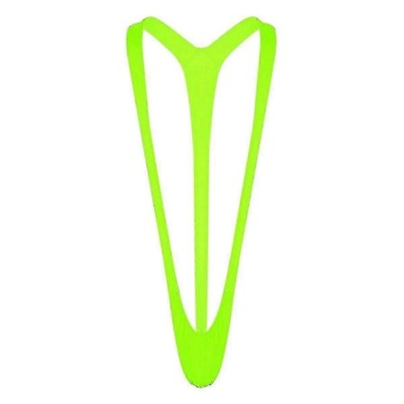 Elastisk Badedrakt for Menn med Fluorescerende Design (Grønn)