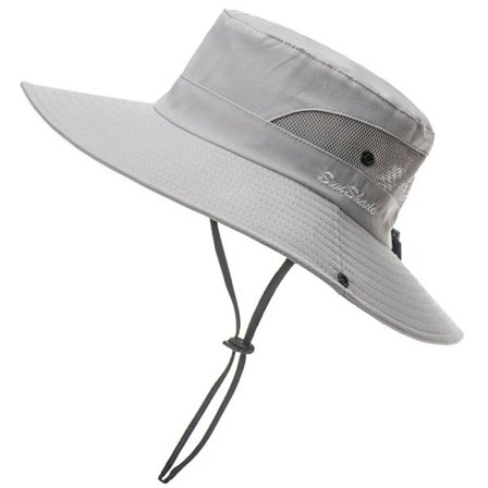 Hestehale solhat til kvinder UV-beskyttelse Foldbar Mesh bred skygge