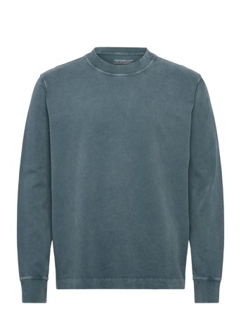 Abercrombie & Fitch Long Sleeve Premium Heavy Weight Tee - Blue - XXL