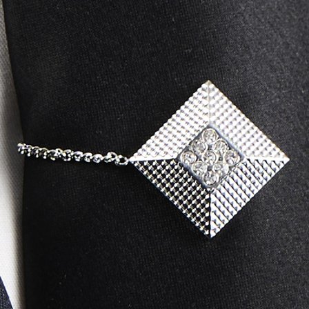 Pyramid Tie Pin Chain for Men - Tie chains