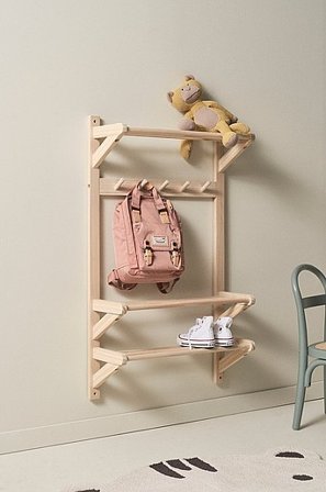 Jotex - Mini Garderobe/flurmöbel Für Kinder Gekalktes Kiefernholz - COLE - Kaufe Kinderschränke und -regale bei Jotex