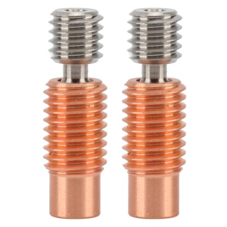 2 kpl Suutin Kaulan Lämpökatko Heatbreak Putki Kierteinen 3D-tulostimen lisävaruste V6:lle