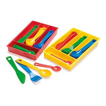 DANTOY Bestick, blandade färger 17/fp - Lyreco - Skola och förskola - Lekmaterial - Kök och matlek