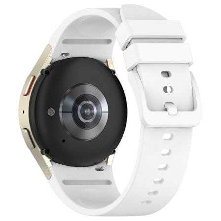 KALEBOL Silicone Watch Strap Samsung Galaxy Watch7 / Watch FE 40mm / Watch6 / Watch 5 Wrist Band with Color Matched Buckle - White