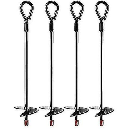 Markförankringar, Tunga Jordförankringar För 15 Tums Borr, Markförankringsset För Tält, Markiser, Skydd, Trampoliner Och Gungor (4 St)