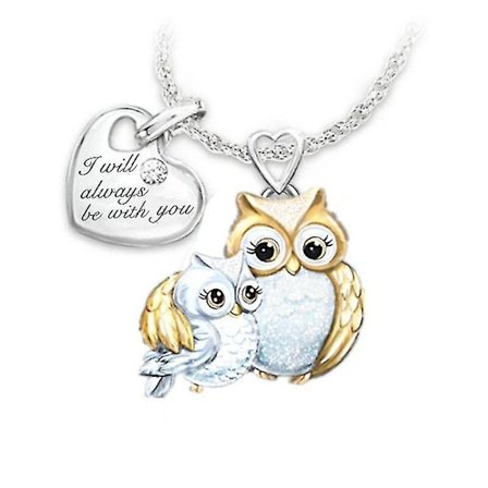 Kreativitet Vacker Uggla Kärlek Halsband Älskare Present