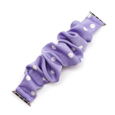 Tyg Elastiskt band för Apple Watch 7 6 5 SE 41 45 38mm Kvinnor Flickor Scrunchie Spetsband Armband Iwatch Serie 3 2 1 42 40 44 Mm FQ10 38mm 40mm 41mm