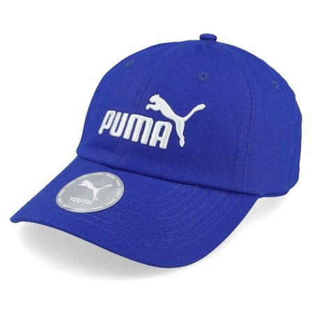 Puma - Ble unconstructed Czapka Z Daszkiem - Kids Essential No.1 Logo Bb Cap Jr Blue Dad Cap @ Hatstore