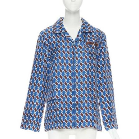 Prada Vintage Pre-owned Silk tops , Blauw , Dames , Maat: S